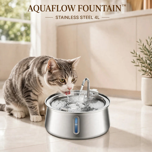 AquaFlow™ - Fontaine à eau en acier inoxydable de 4 L